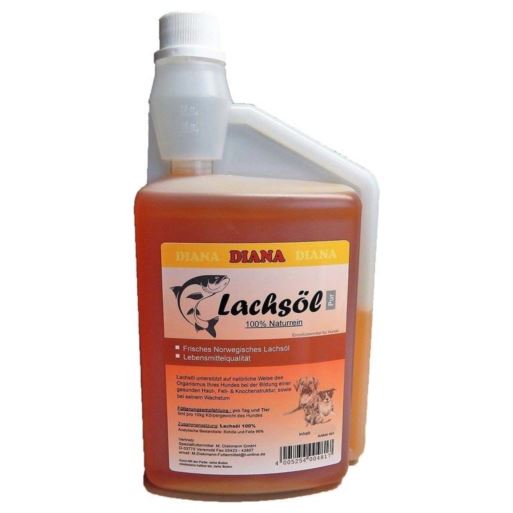 Tran Olej 100% ŁOSOŚ Lachsöl DIANA 1000ml, 1 litr