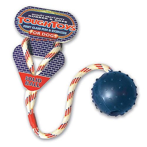 Happy Pet Tough Toys 2,5"/6,5cm Rubber Rope Ball S