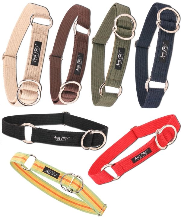 Obroża 3P 45-85cm, szer. 3,0cm Bawełna PÓŁZACISKOW