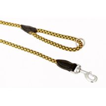 Smycz z linki wykończona skórą 12x150cm