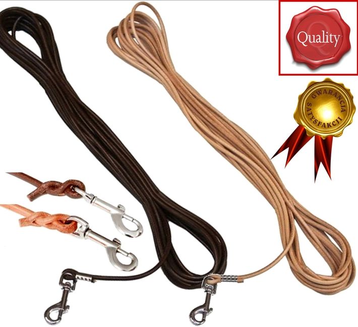 Otok / Smycz treningowa ze skóry okr. dł.8m śr.6mm