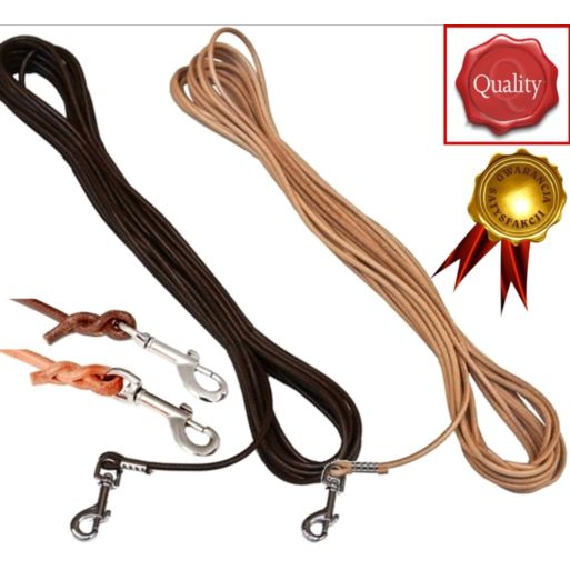 Otok / Smycz treningowa ze skóry okr. dł.8m śr.6mm