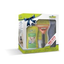 FURminator M średni do DŁUGIEJ sierści ZESTAW