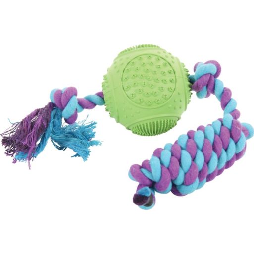 Piłka kauczukowa ze sznurem 33cm Zabawka dla psa