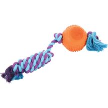 Piłka kauczukowa ze sznurem 33cm Zabawka dla psa