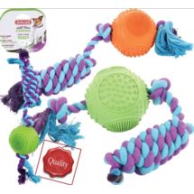 Piłka kauczukowa ze sznurem 33cm Zabawka dla psa