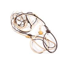 Ringówka z skóry okr. skórzany regulator 8mm/100cm