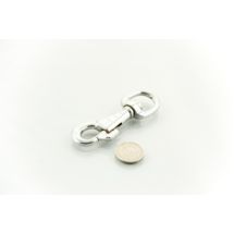 Karabińczyk hakowy dł. 9,0cm chromowany wzmocniony