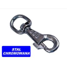 Karabińczyk hakowy dł. 9,0cm chromowany wzmocniony