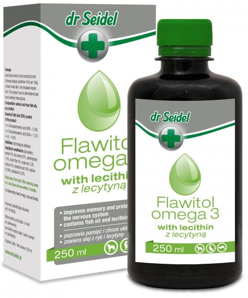 Flawitol Omega 3 Olej Rybny z Lecytyną 250ml