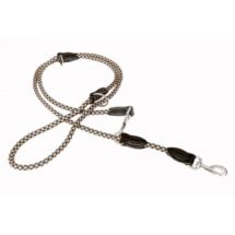 Smycz z linki wykończona skórą o reg. dł.12x240cm