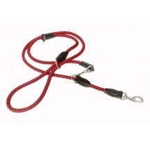 Smycz z linki wykończona skórą o reg. dł.12x240cm