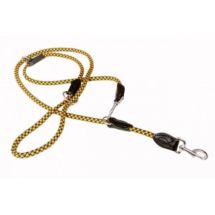 Smycz z linki wykończona skórą o reg. dł.12x240cm