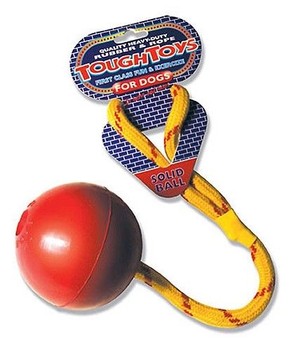 Happy Pet Tough Toys 3,25"/8,0cm Rubber Rope Ball