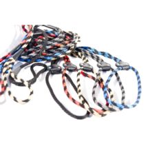 Ringówka smycz z skórzanym regulatorem 6mm 100cm