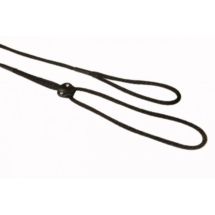 Ringówka smycz z skórzanym regulatorem 6mm 100cm