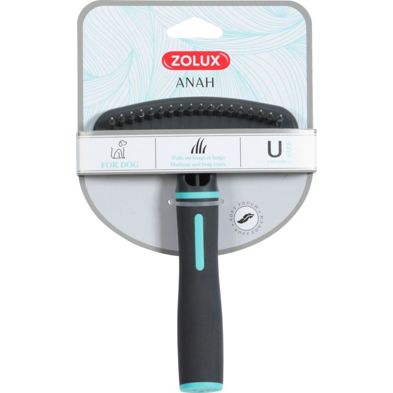 Zgrzebło 18 zębów SAMOCZYSZCZĄCE sierść długa gęst