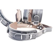 Obroża z uchwytem ze skóry 6 x 55cm