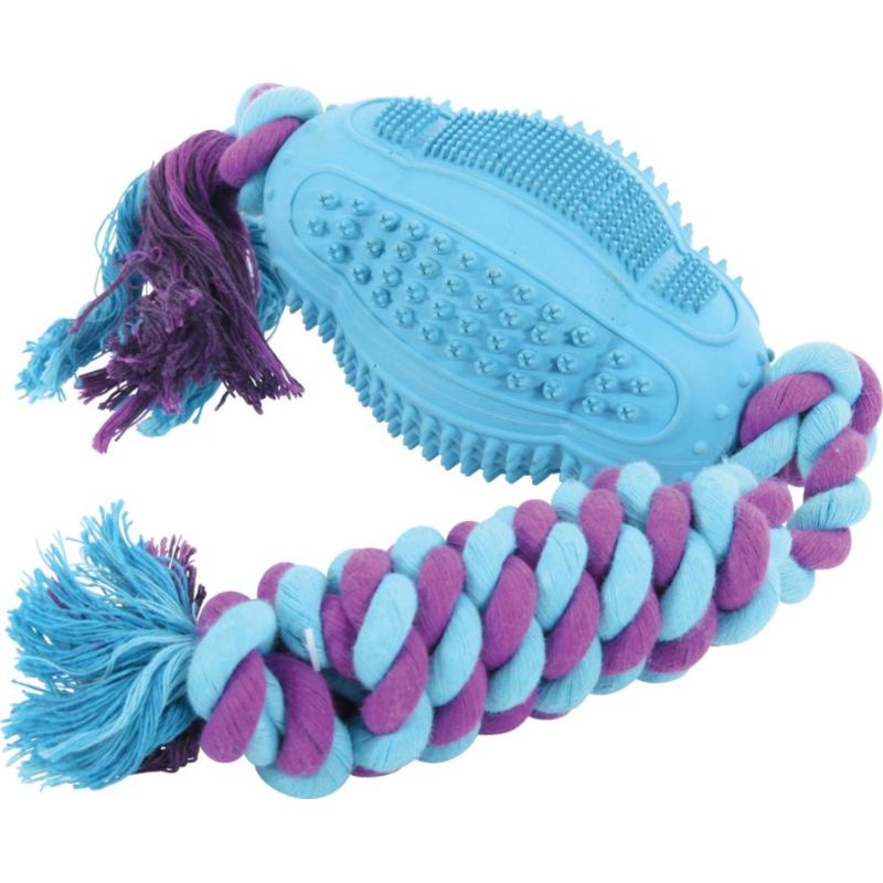 Piłka kauczukowa Rugby ze sznurem 33cm Zabawka