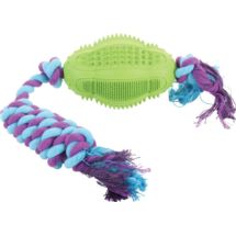 Piłka kauczukowa Rugby ze sznurem 33cm Zabawka