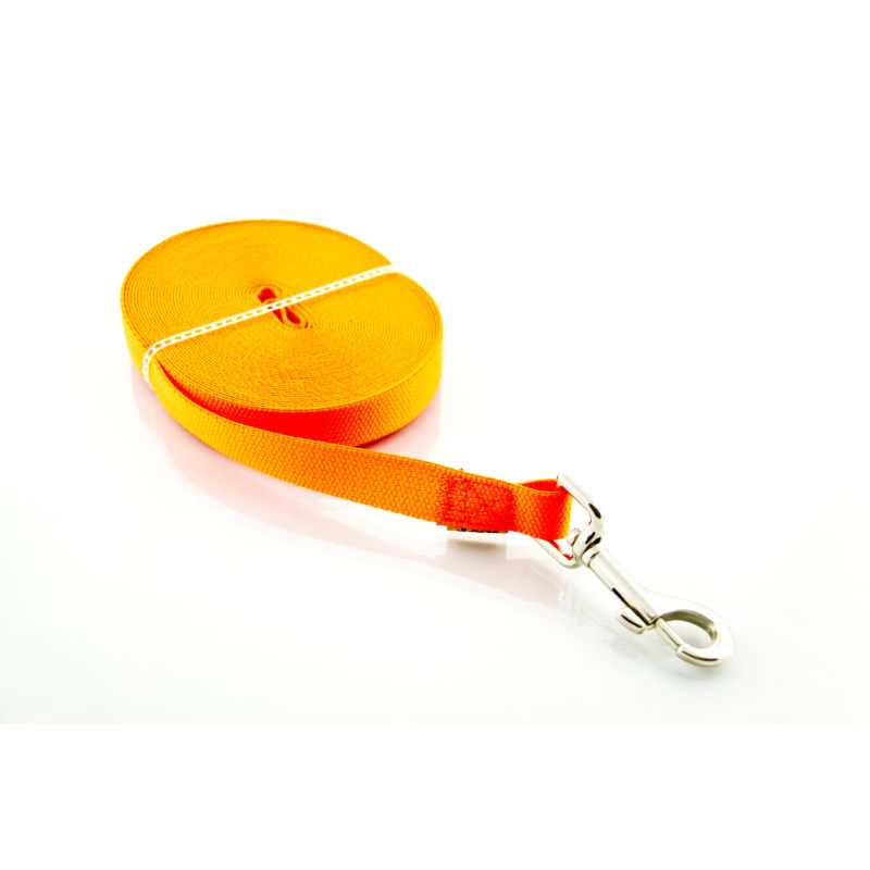 Smycz Treningowa Szkoleniowa TAŚMA POMARAŃCZ 10m 2