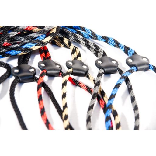 Ringówka smycz z skórzanym regulatorem 6mm x150cm