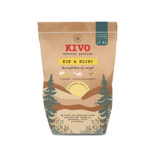 Kivo Kurczak z Ryżem, karma tłoczona na zimno 14kg