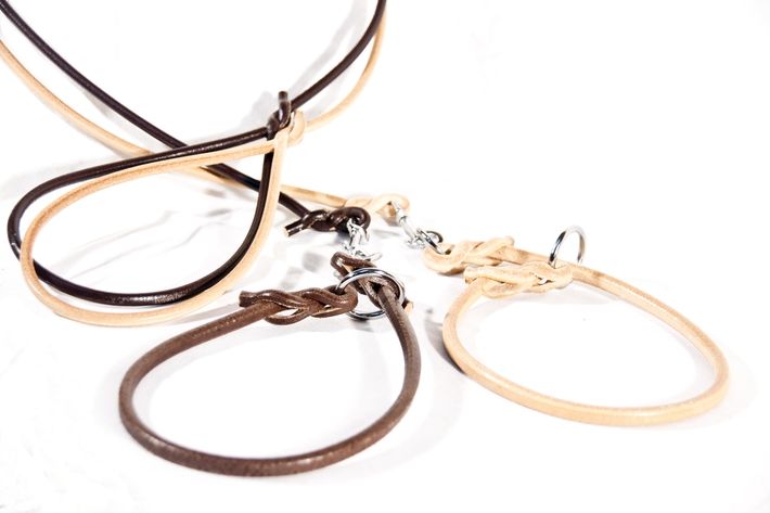 Smycz z skóry okrągłej 6mm/120cm