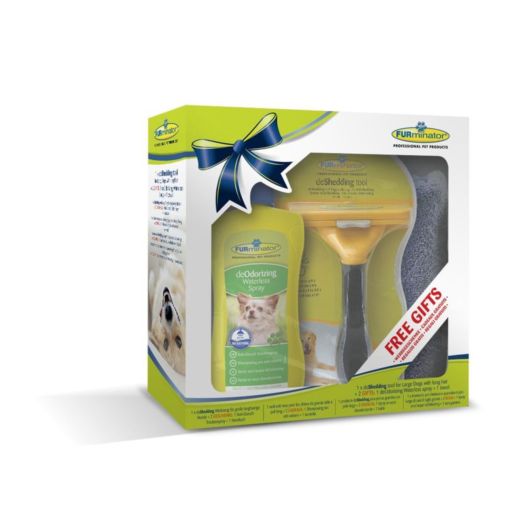 FURminator L duży do DŁUGIEJ sierści ZESTAW
