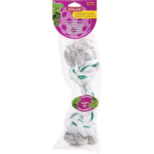Sznur bawełniany miętowy 32cm zabawka dla psa psów
