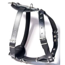 Szelki ze skóry wzmacniane 90 (76-90cm)