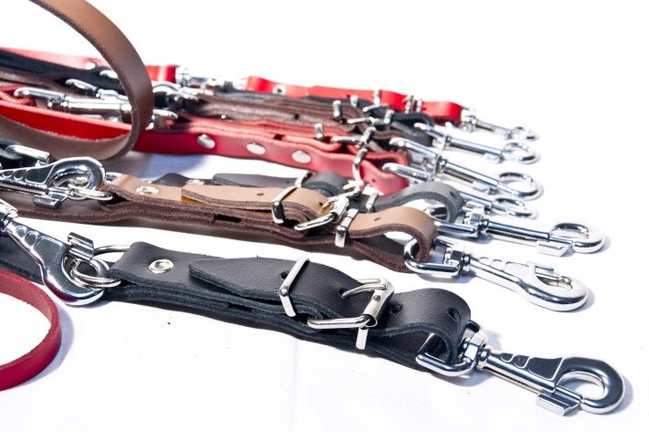 Smycz ze Skóry regulowanej długości 14mm / 220cm