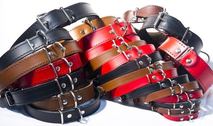 Obroża ze Skóry szer. 40mm długość 70cm