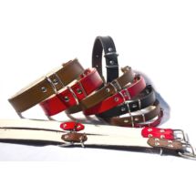 Obroża ze Skóry z Podszewką skórzaną 40mm/75cm