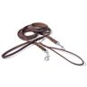 Smycz Ringówka ze skóry natłu.10mm 250cm OWCZAREK