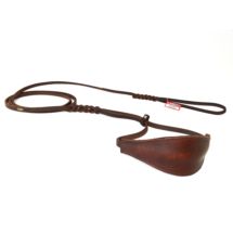 Smycz Ringówka ze skóry natłu.10mm 250cm z PODKŁAD
