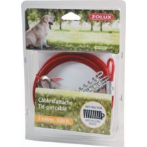 Linka stalowa w otulinie z amortyzatorem dla psa 3