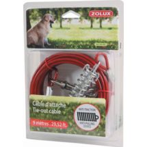 Linka stalowa w otulinie z amortyzatorem dla psa 9